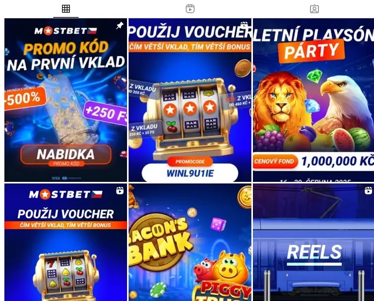 Bonusy na Instagramu Mostbet Casino